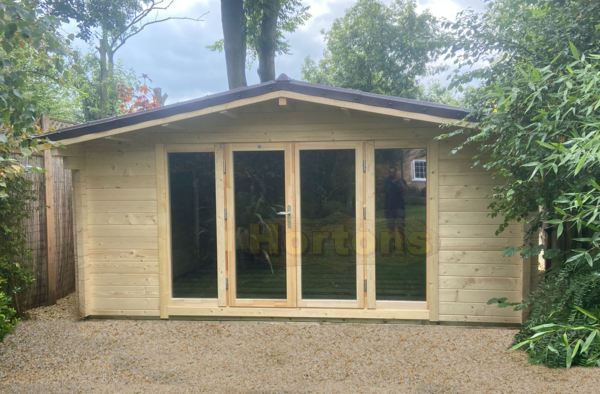 5x6m Log cabin with doubled glazed front wall_2